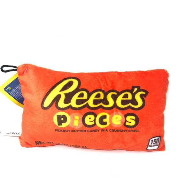 Snacks On Snacks Reese’s Pieces Plush Bean Fill Toy 7” New - Picture 2 of 4